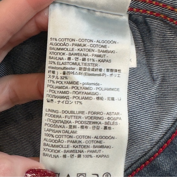 Levi Strauss Denim Trucker Jacket Distressed Button Front Men's Size Large - Picture 10 of 12